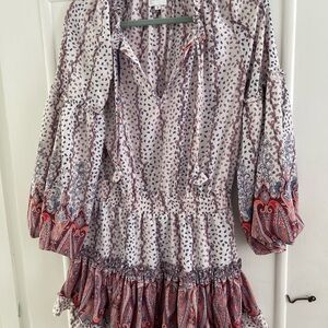 MISA Los Angeles, Elisabetta Paisley Print Mini Dress